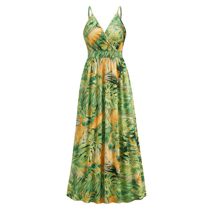 Flowers Long Dress Summer Swing Holiday Beach Dress